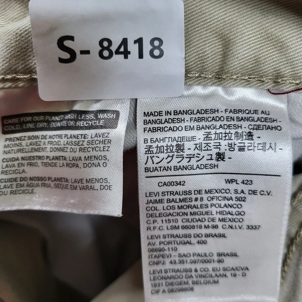 Levi's 559 Men Pants 31X32 Khaki Relaxed Straight Twill‎ 29
